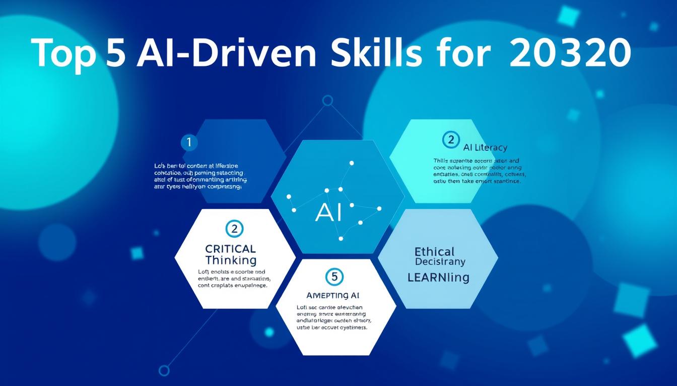 AI and Future Skills in Career Development Infographic showing top 5 skills for 2030