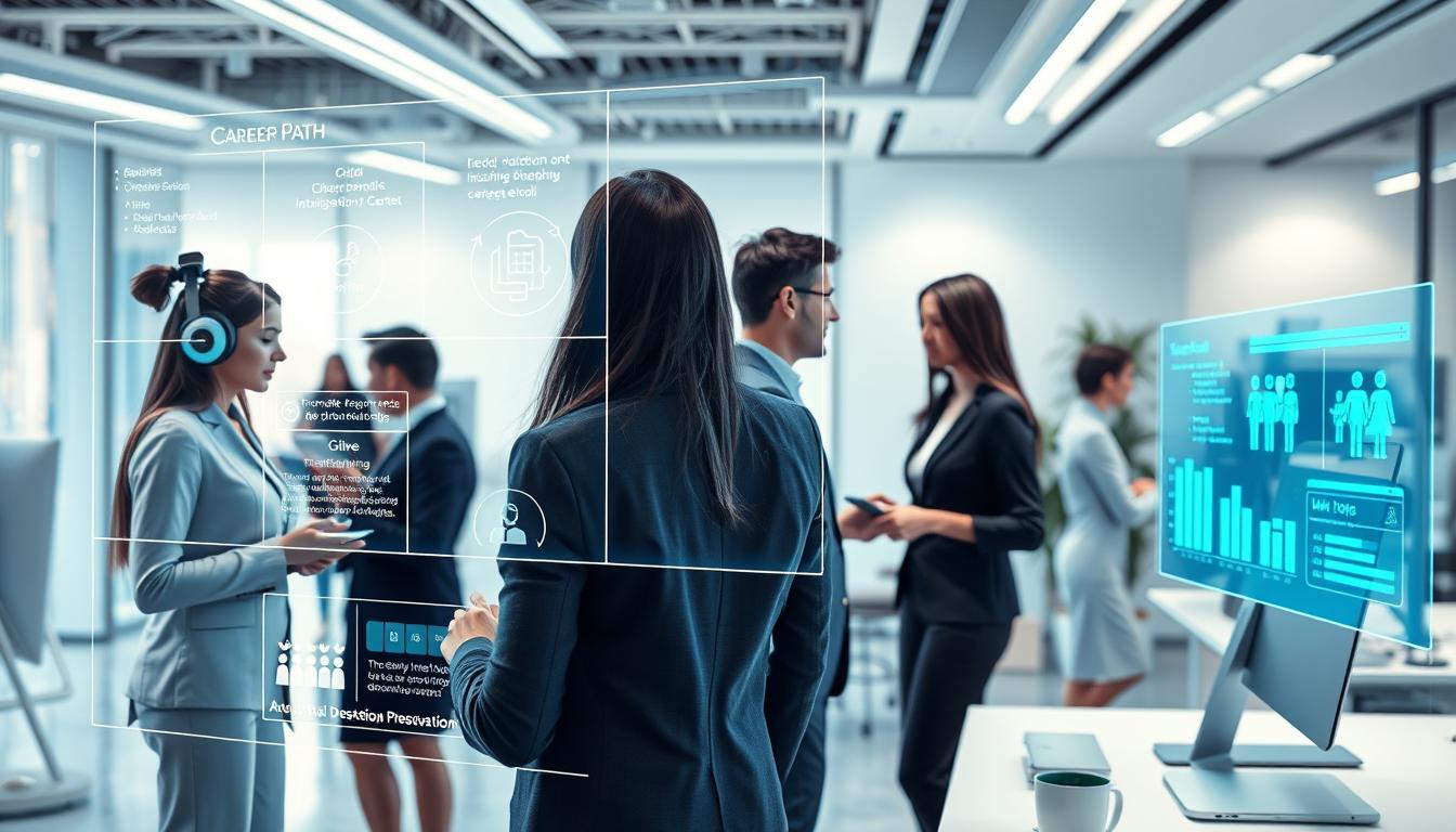 AI and Future Skills in Career Development visualization showing digital transformation of workplace