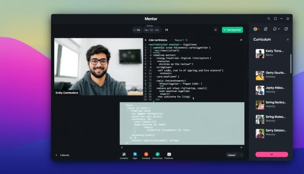 Springboard software engineering bootcamp platform showing mentor interaction
