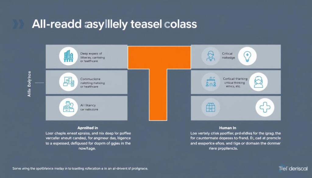 T-shaped skill profile diagram for AI-ready professionals T-shaped skill profile diagram for AI-ready professionals