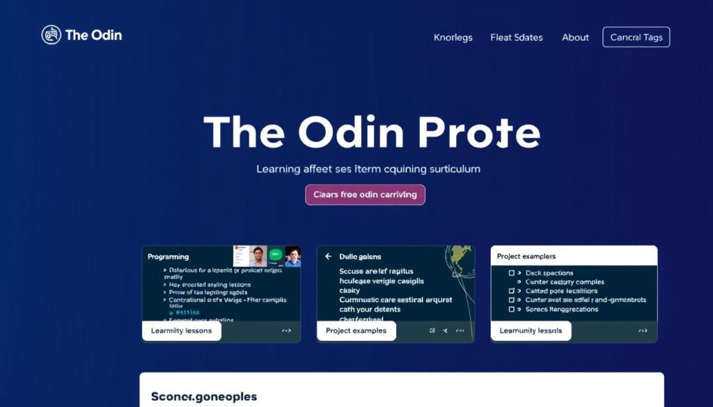 The Odin Project learning platform showing free coding curriculum