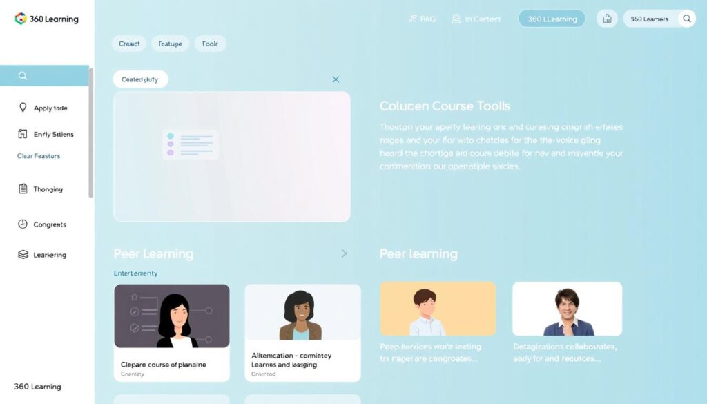 360Learning platform showing collaborative AI learning and course creation 360Learning platform showing collaborative AI learning and course creation