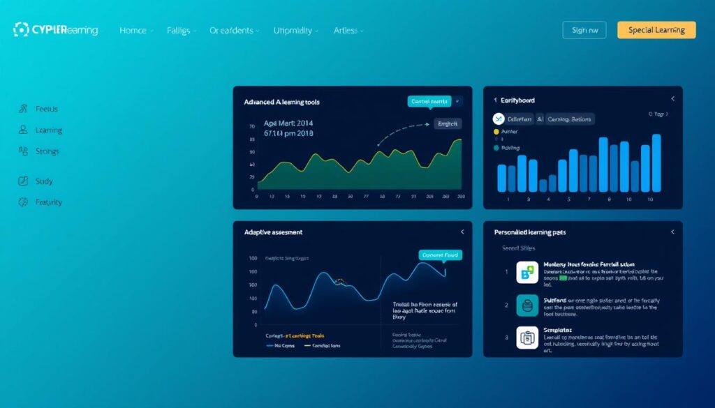 CYPHER Learning platform showing comprehensive AI learning tools and analytics CYPHER Learning platform showing comprehensive AI learning tools and analytics