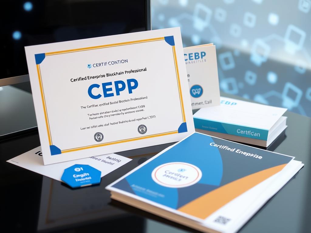 Certified Enterprise Blockchain Professional (CEBP) certification logo and materials Certified Enterprise Blockchain Professional (CEBP) certification logo and materials