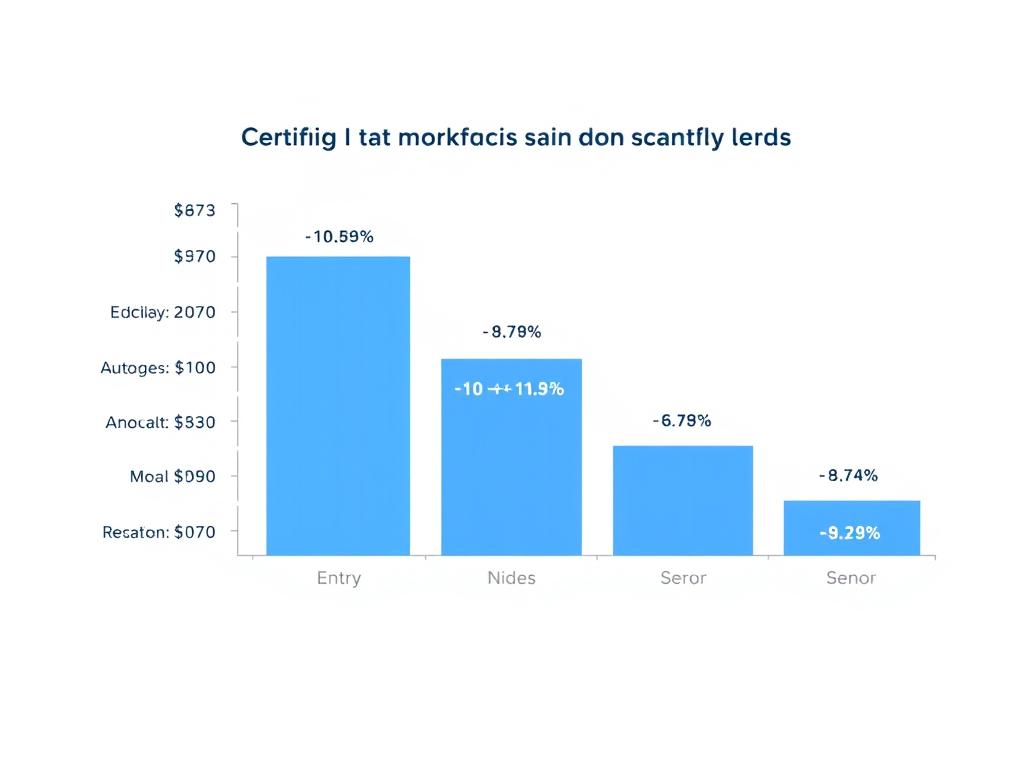 Chart comparing Meta certified digital marketing associate salary ranges across different experience levels Chart comparing Meta certified digital marketing associate salary ranges across different experience levels