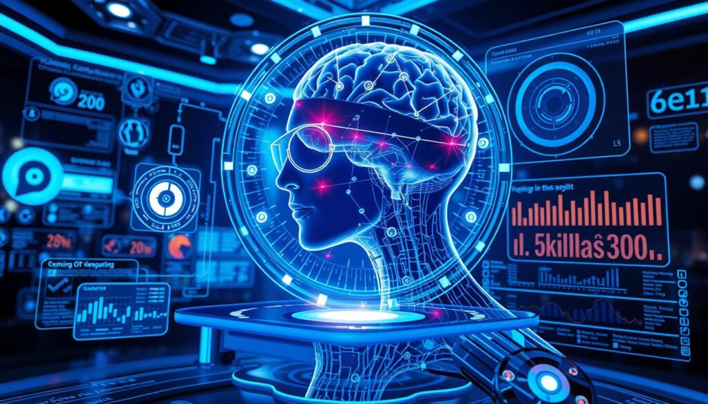 Futuristic visualization of AI learning technology trends for 2025 and beyond Futuristic visualization of AI learning technology trends for 2025 and beyond