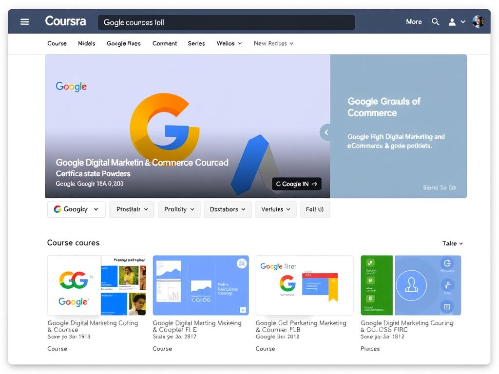 Google Digital Marketing & eCommerce Certificate dashboard showing comprehensive curriculum for Most Affordable Online Digital Marketing Certificates 2025 Google Digital Marketing & eCommerce Certificate dashboard showing comprehensive curriculum for Most Affordable Online Digital Marketing Certificates 2025