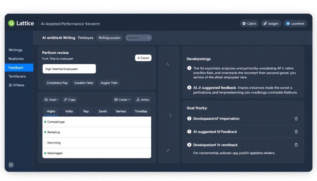 Lattice AI-assisted performance review interface for high-potential employees Lattice AI-assisted performance review interface for high-potential employees