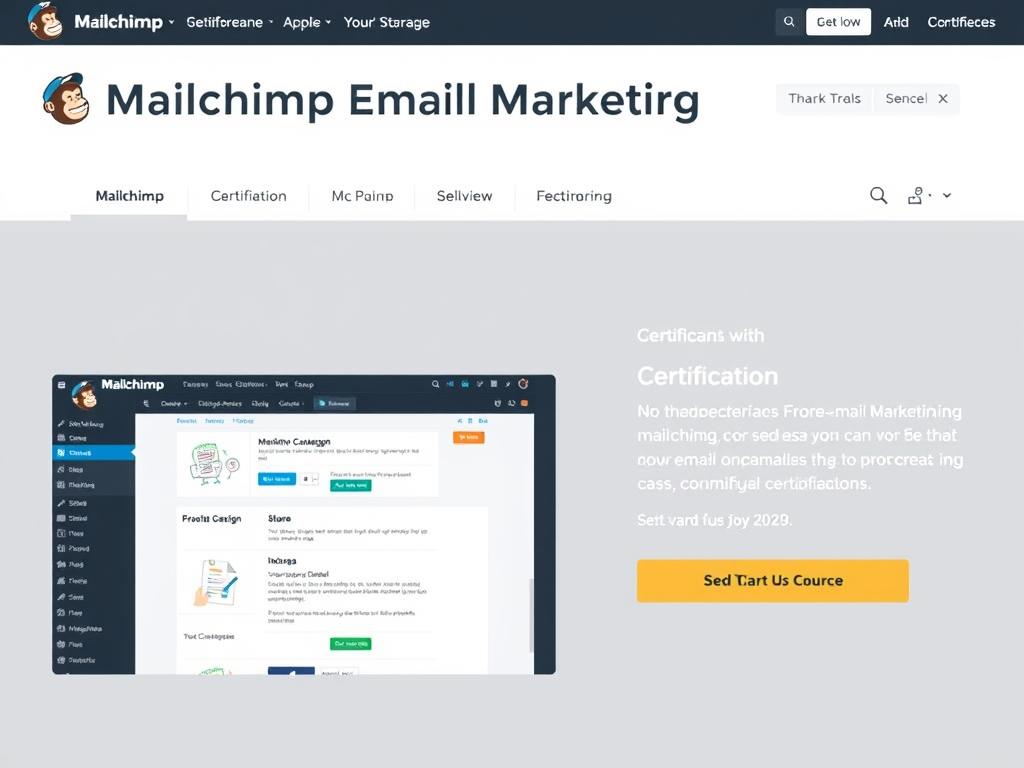 Mailchimp Email Marketing certification showing email campaign tools for Most Affordable Online Digital Marketing Certificates 2025 Mailchimp Email Marketing certification showing email campaign tools for Most Affordable Online Digital Marketing Certificates 2025