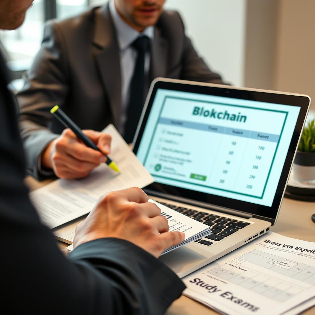 Person preparing for blockchain certification exam Person preparing for blockchain certification exam
