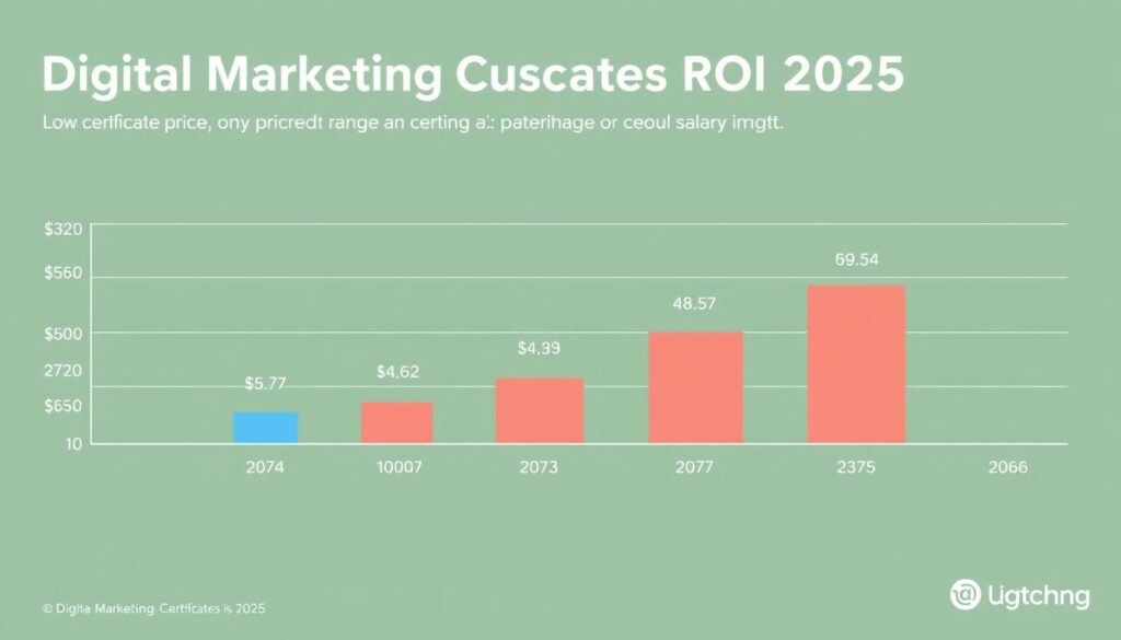 ROI comparison chart for Most Affordable Online Digital Marketing Certificates 2025 showing cost vs. career impact ROI comparison chart for Most Affordable Online Digital Marketing Certificates 2025 showing cost vs. career impact