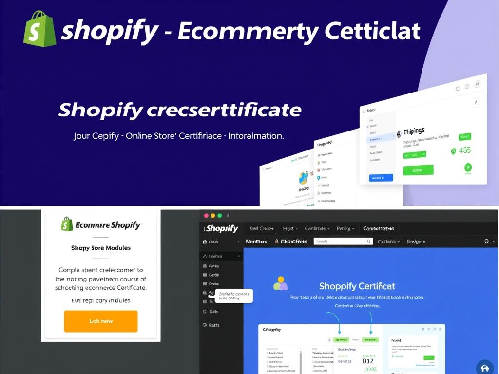 Shopify Ecommerce Certificate showing online store creation tools relevant for Most Affordable Online Digital Marketing Certificates 2025 Shopify Ecommerce Certificate showing online store creation tools relevant for Most Affordable Online Digital Marketing Certificates 2025