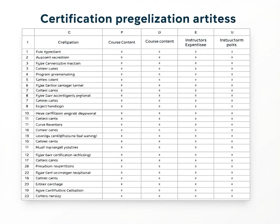 certification program selection criteria
